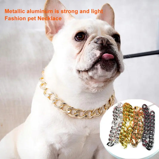 Gold Chain Dog Collar